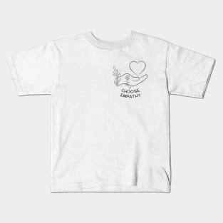 Choose Empathy | Line Art Design Kids T-Shirt